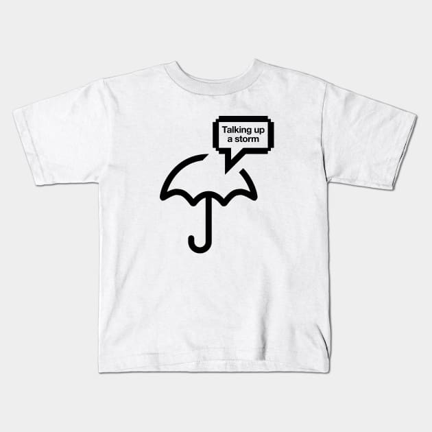 Talking up a storm Kids T-Shirt by JBLAIS DESIGN 